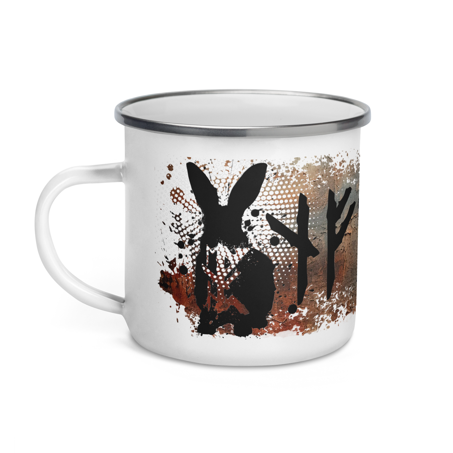 Enamel mug - RUNNING HARE