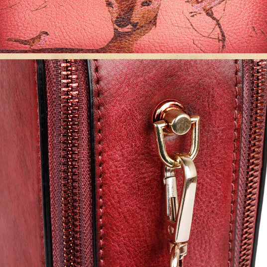 First Layer Cow Leather Embossing Creative Bag