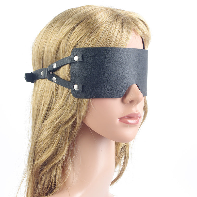 Gothic Dark Sexy Leather Eye Mask Soft Leather Comfortable