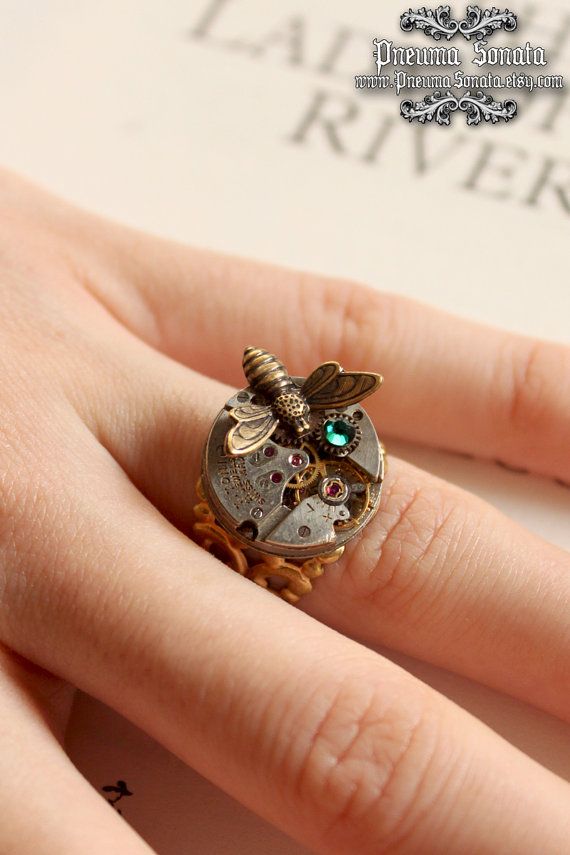 Rannekello sormus vintage steampunk