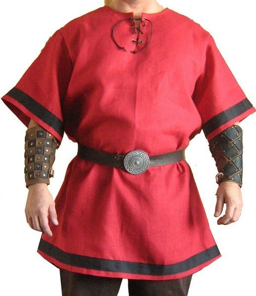 Medieval Viking Red Renaissance Fashion Coat