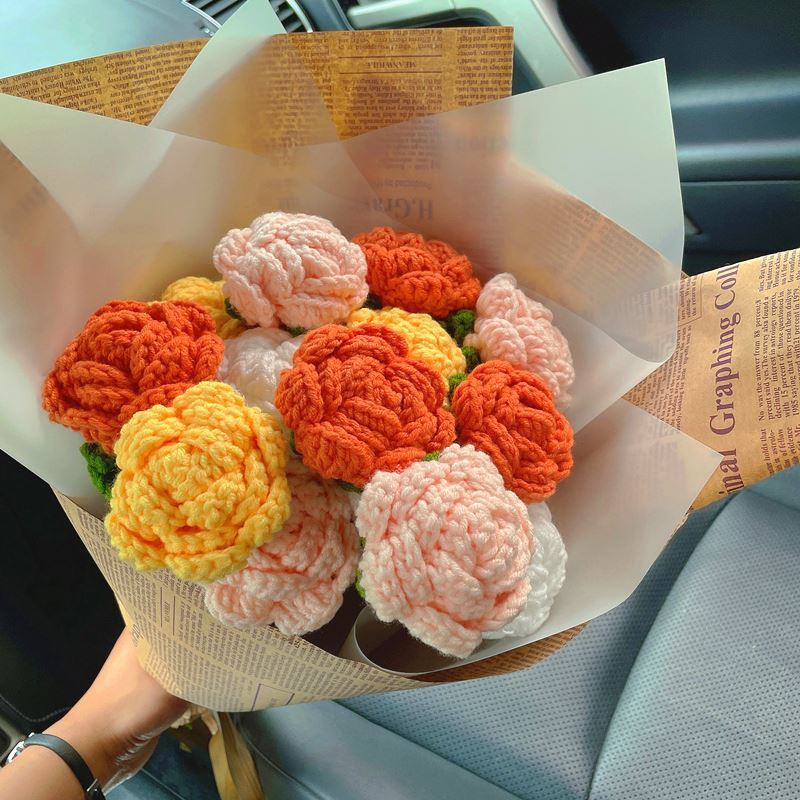 Bouquet Diy Material Hand Knitted Crochet käsityöpaketti