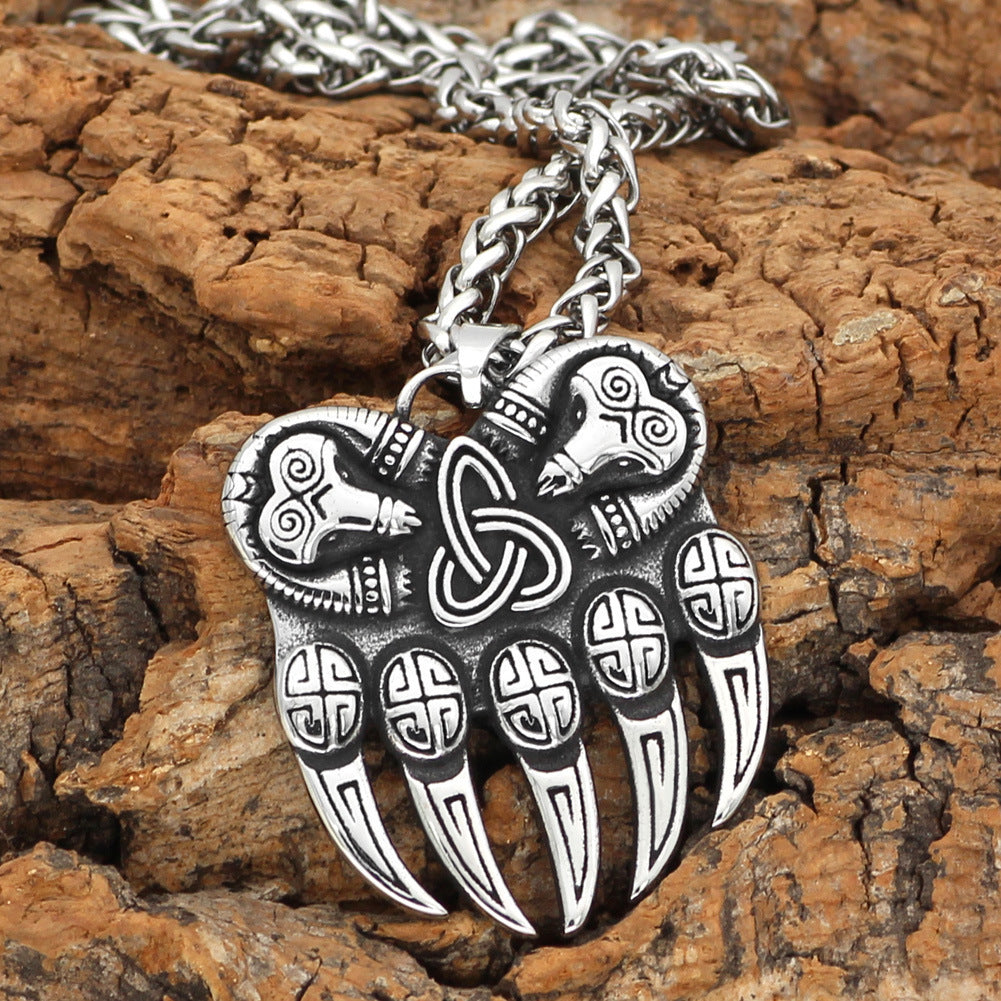 Viking Odin Bear Claw Pendant