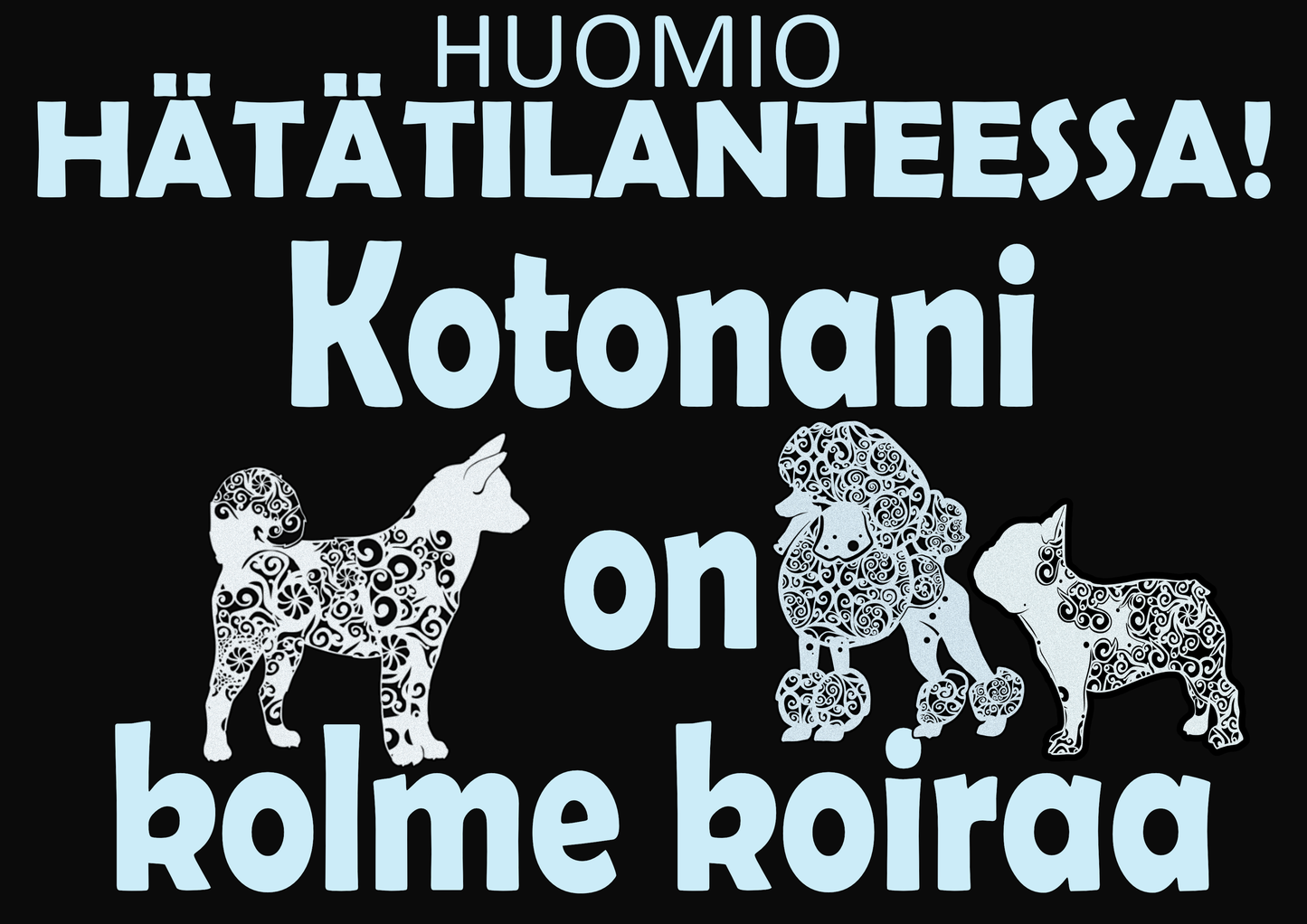 Helllive Laserkaiverrus käyntikortti - lemmikkejä kotona