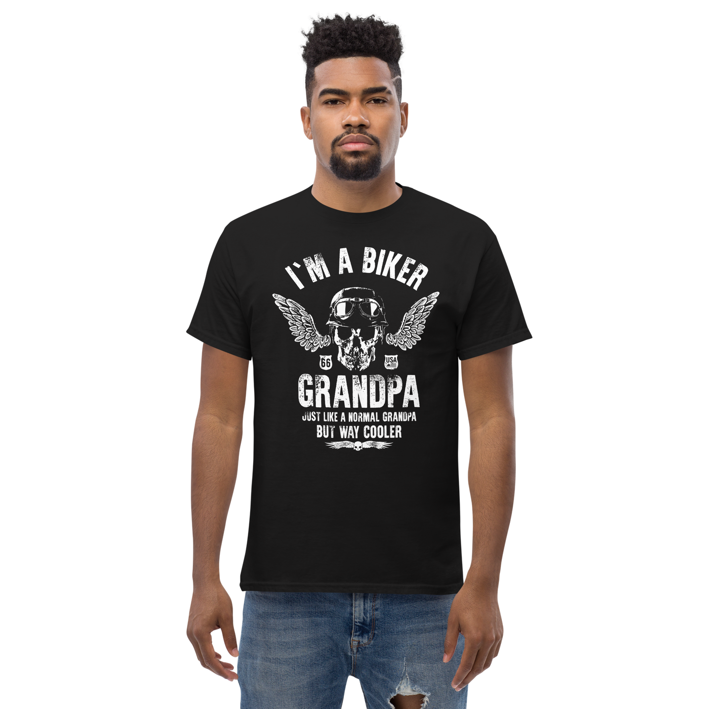 T-shirt for men - grandpa biker