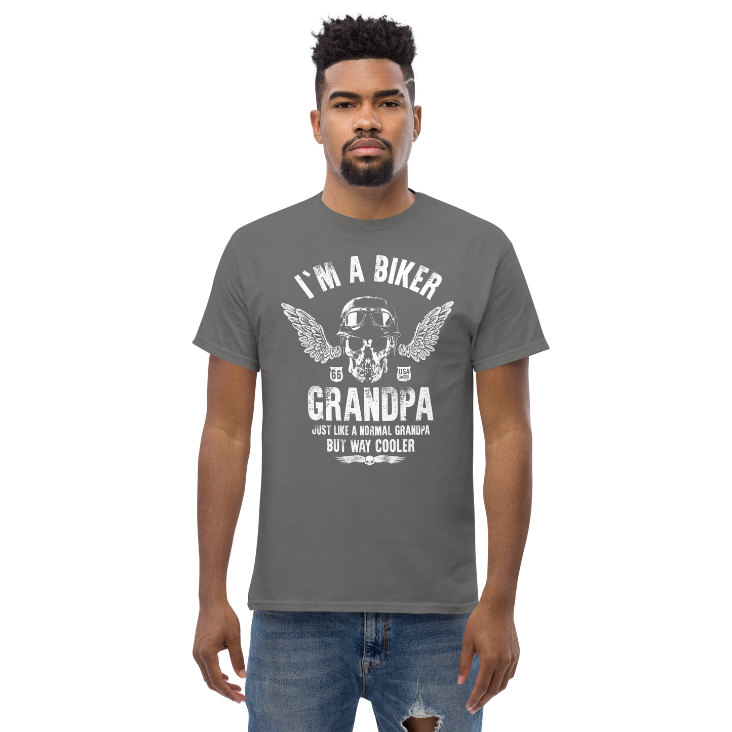 T-shirt for men - grandpa biker