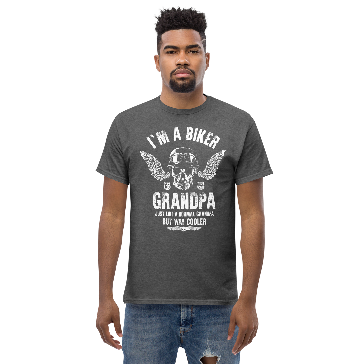 T-shirt for men - grandpa biker