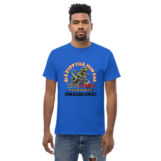 Men's t-shirt - isisaurus biker don't wrinkle