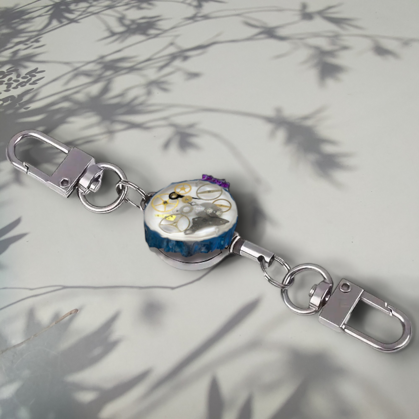 Rannekellosta helkakieppi vintage steampunk - keybak avainkela