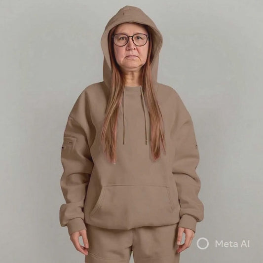 Naisten Plus Size Silmämaski-Huppari ja verkkarit  – Oversized, Mukava ja Monikäyttöinen