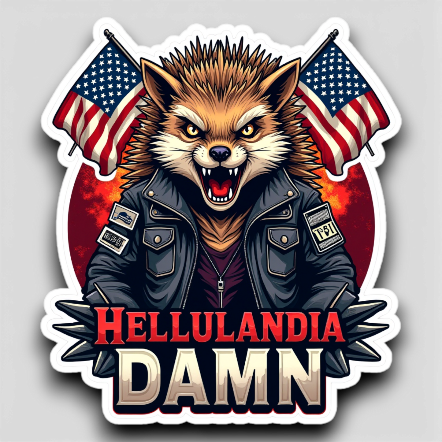 Hellualndian siili maailmalla: Jääkaappimagneetti tai pinssi