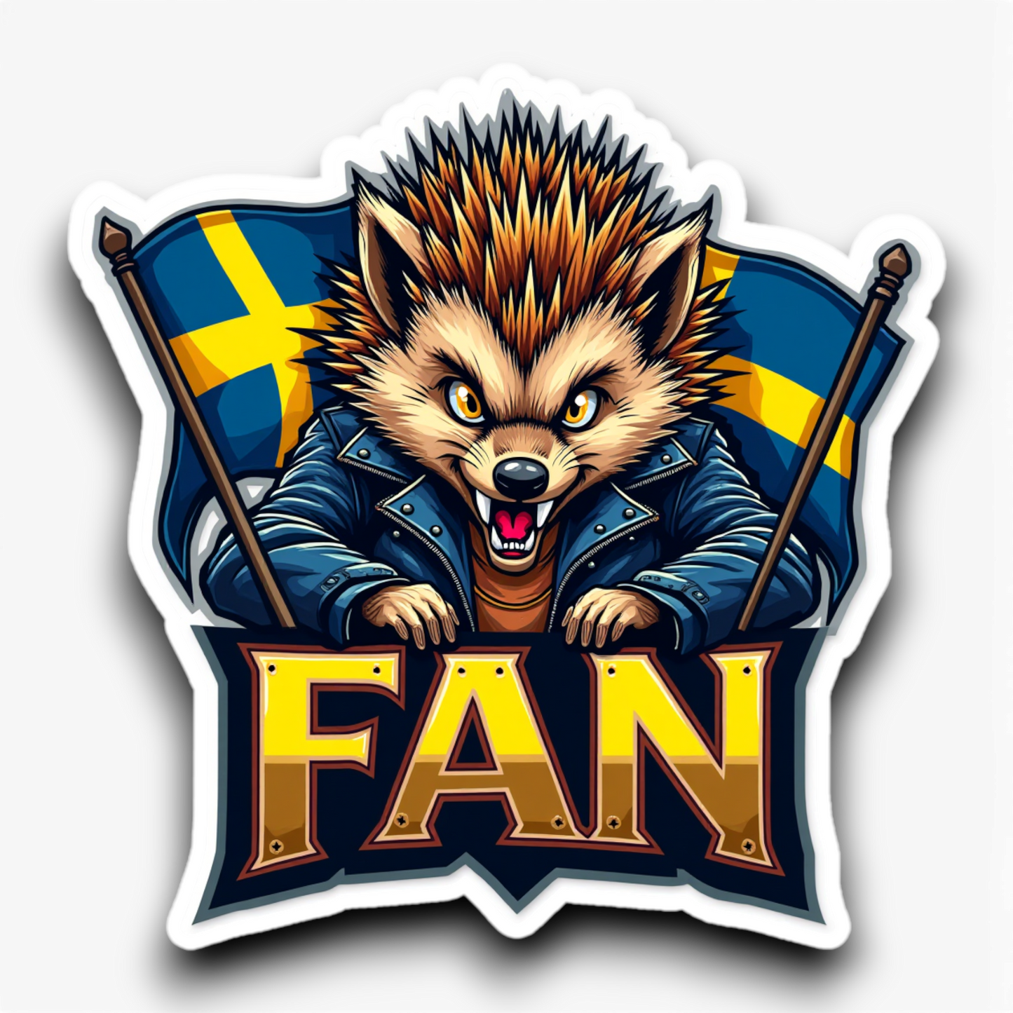 Hellualndian siili maailmalla: Jääkaappimagneetti tai pinssi