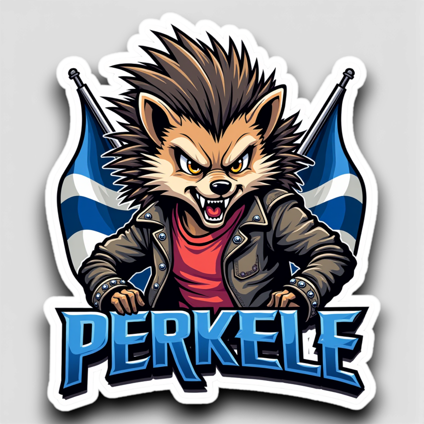 Hellualndian siili maailmalla: Jääkaappimagneetti tai pinssi