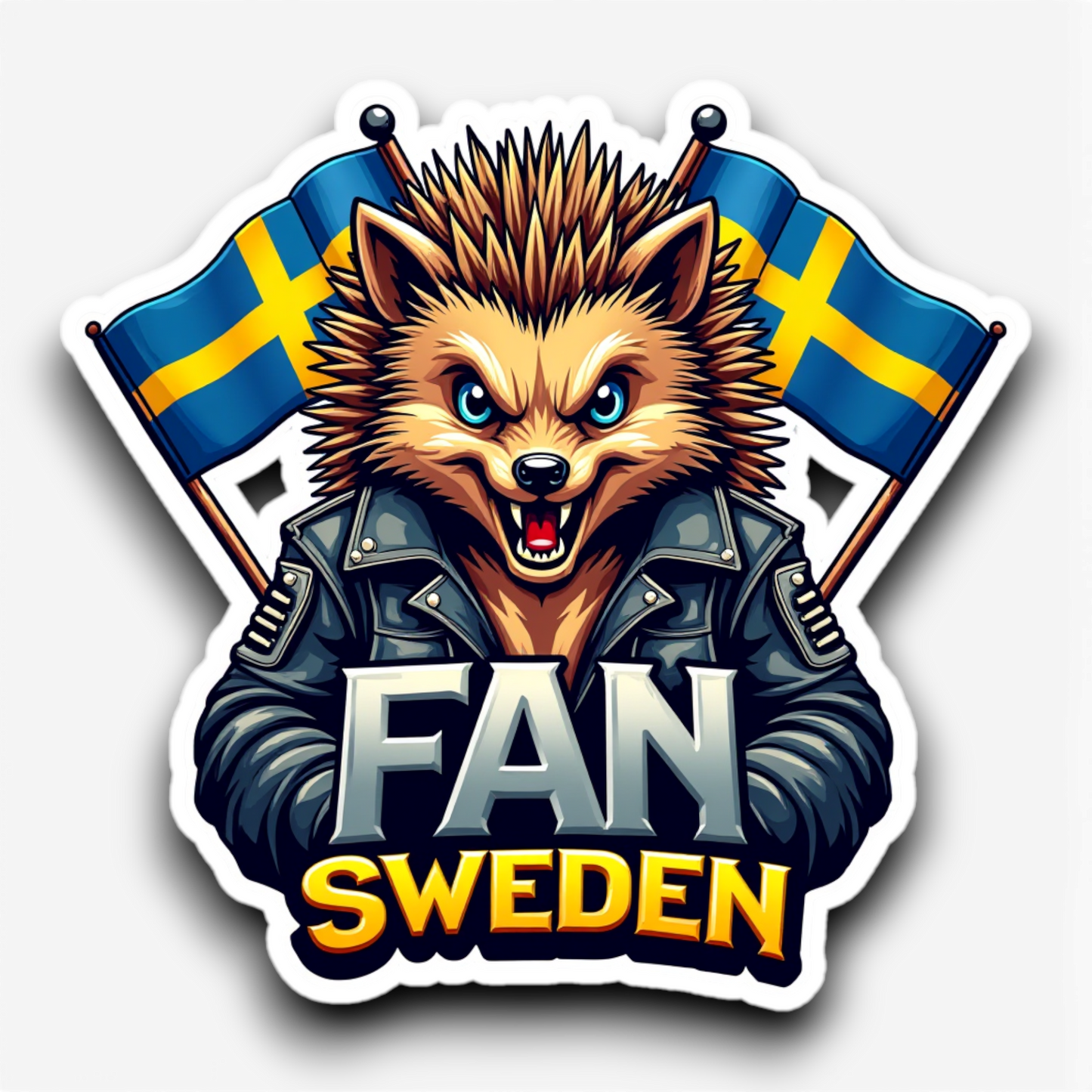 Hellualndian siili maailmalla: Jääkaappimagneetti tai pinssi