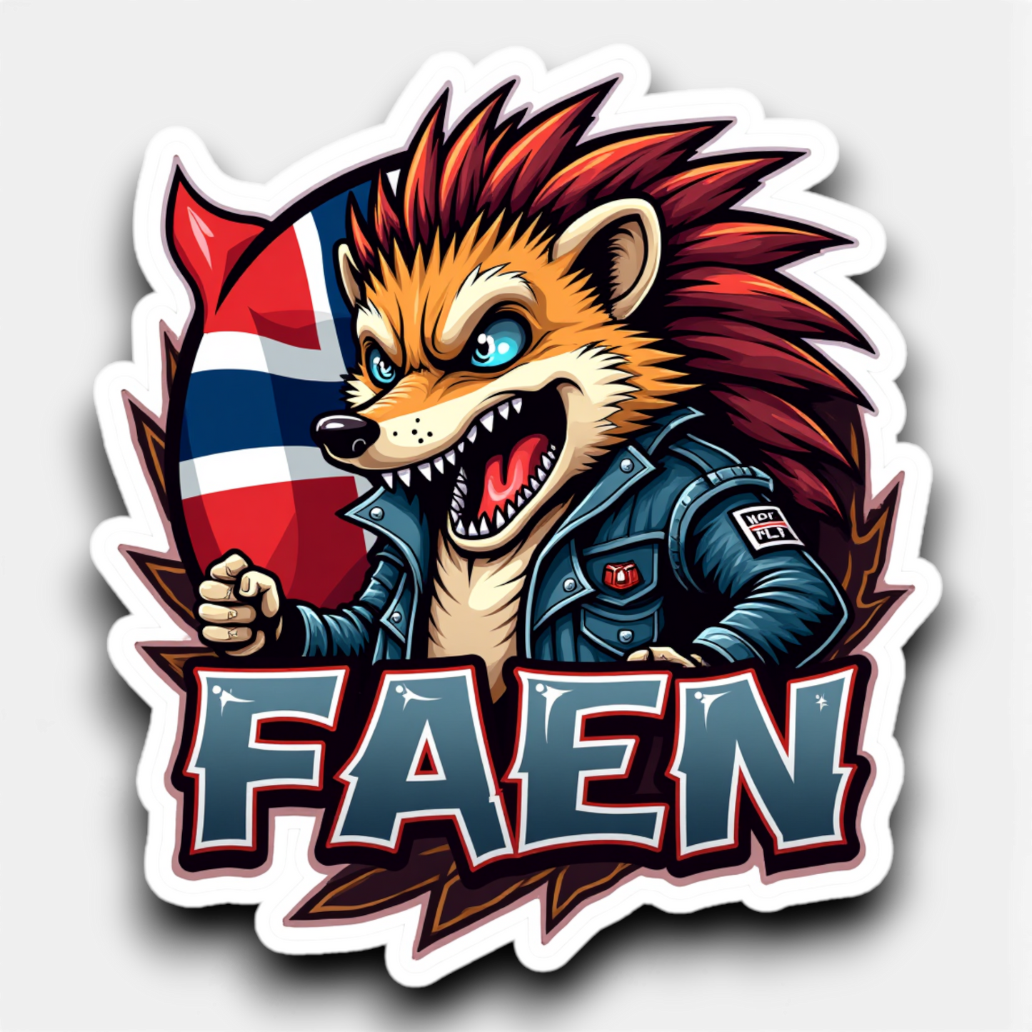 Hellualndian siili maailmalla: Jääkaappimagneetti tai pinssi