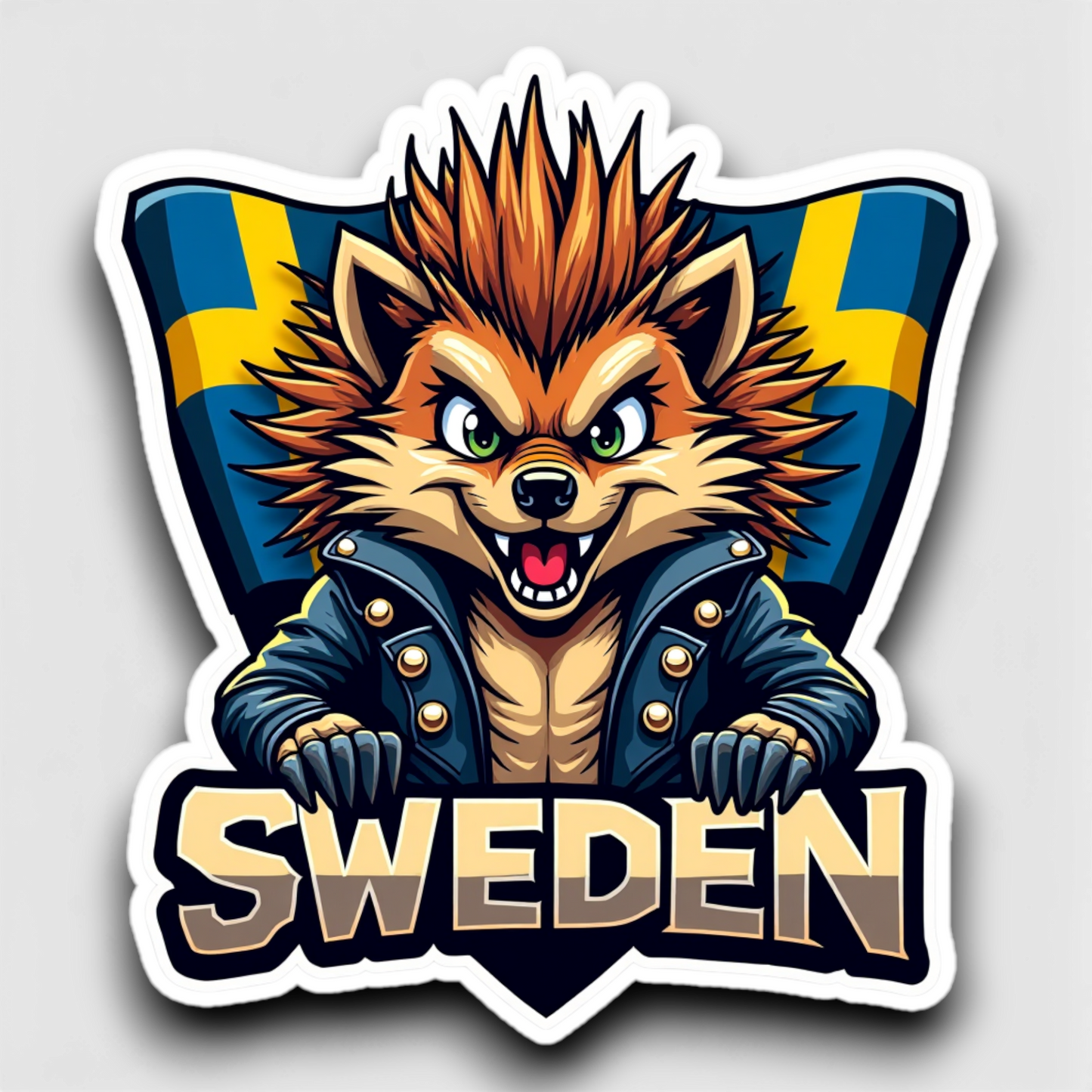 Hellualndian siili maailmalla: Jääkaappimagneetti tai pinssi