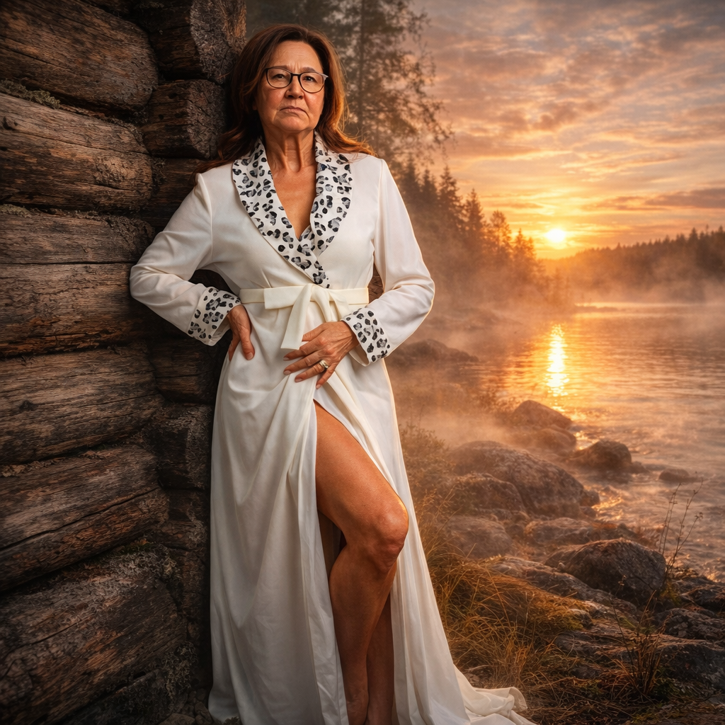 Kotikuningatar Konservatiivinen oloasu Leopardi Flanellikylpytakki