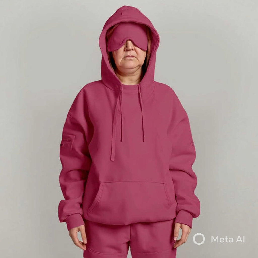 Rebel X 100 Naamattomat Naisten Plus Size Silmämaski-Huppari ja verkkarit