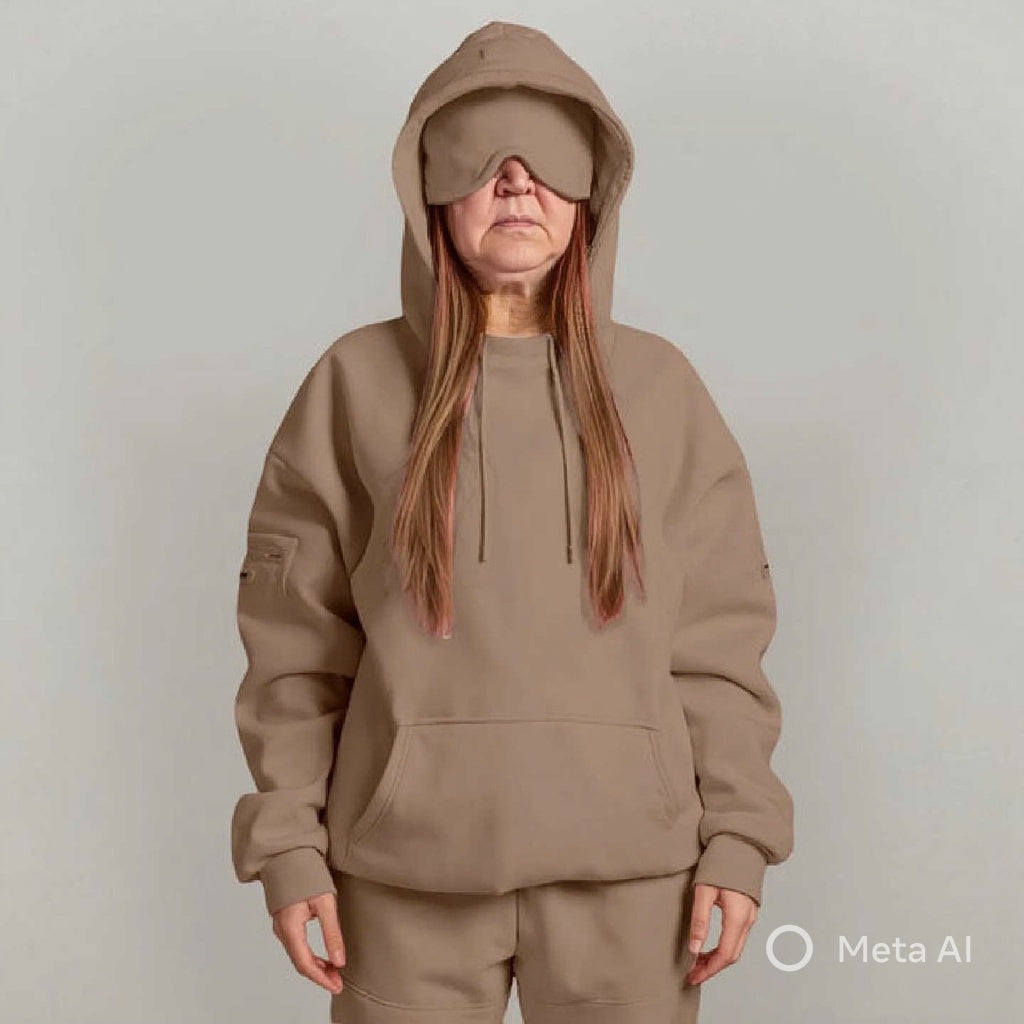 Rebel X 100 Naamattomat Naisten Plus Size Silmämaski-Huppari ja verkkarit