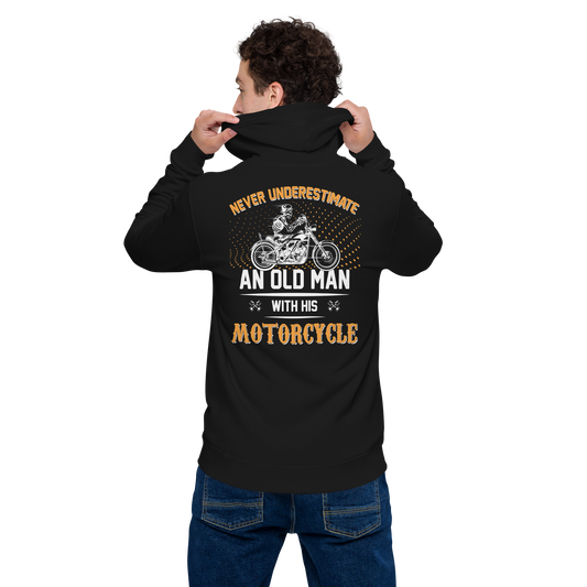 Unisex zipper hoodie old man