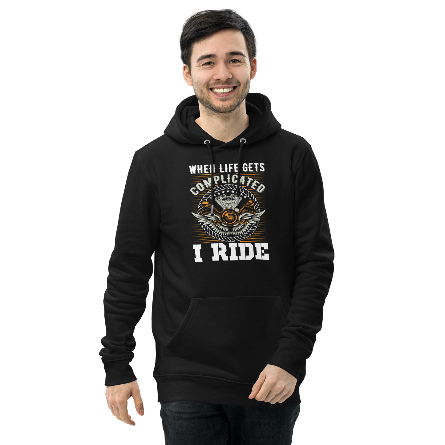 Unisex eco hoodie i ride