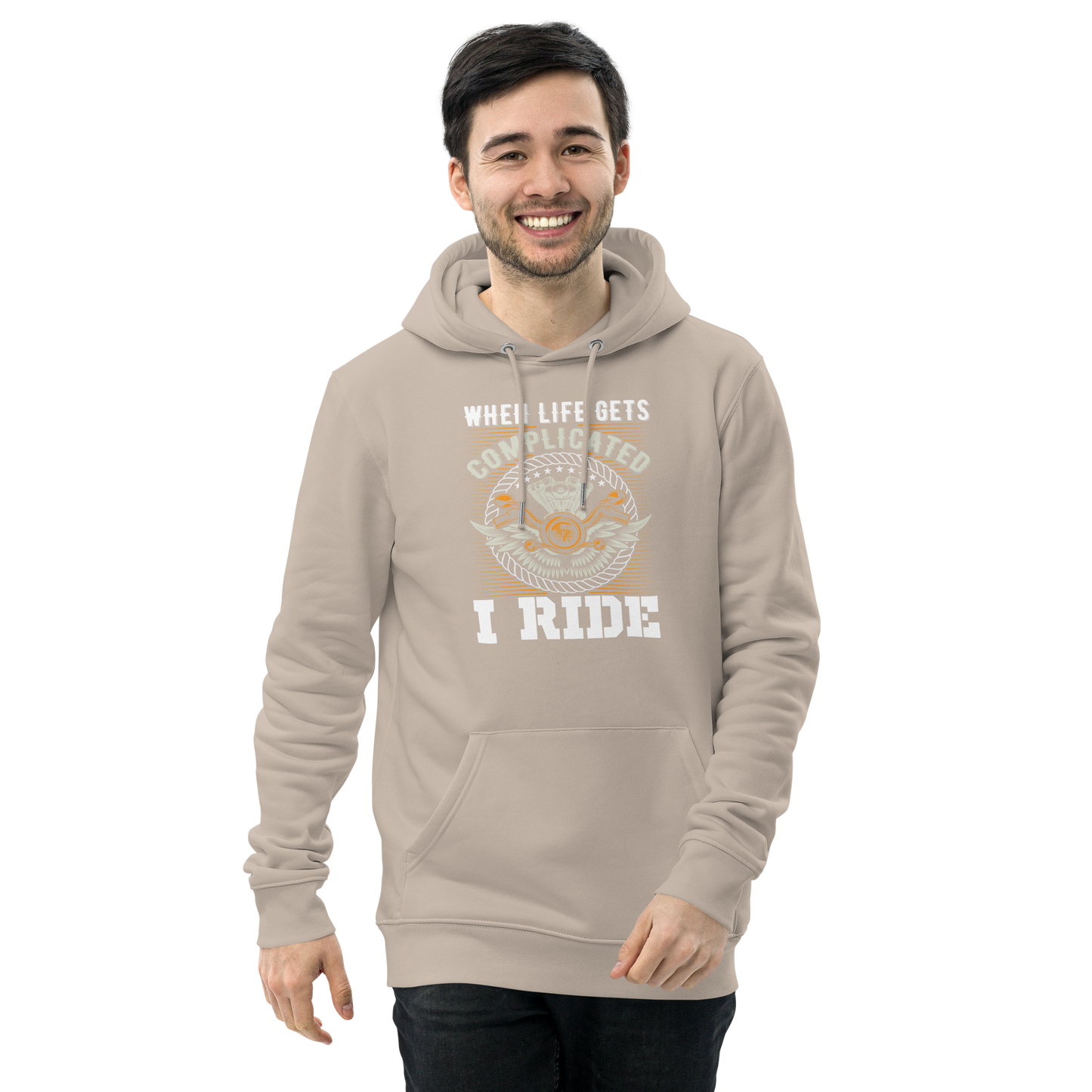 Unisex eco hoodie i ride