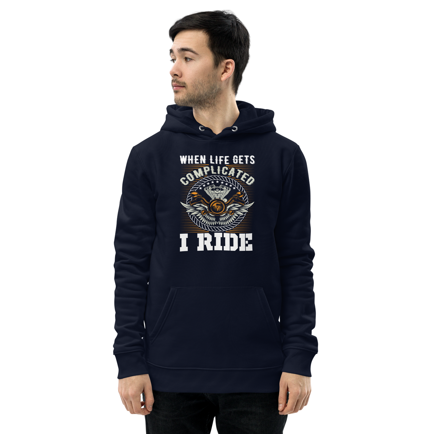 Unisex eco hoodie i ride