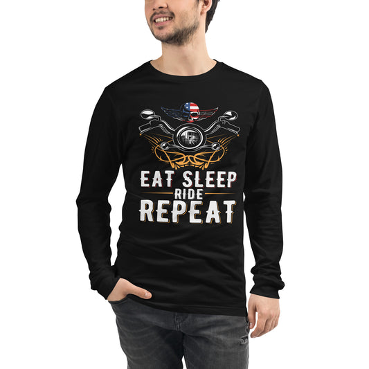 t-shirt long sleeve eat sleep repeat