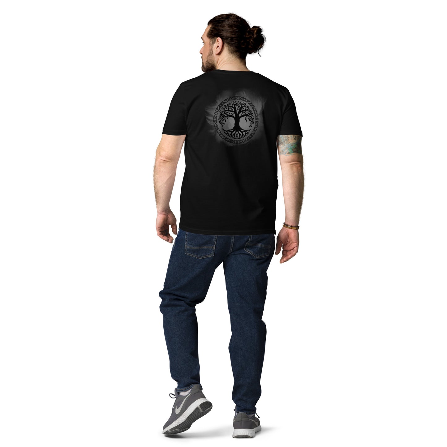 Unisex organic cotton t-shirt - bindrune raven