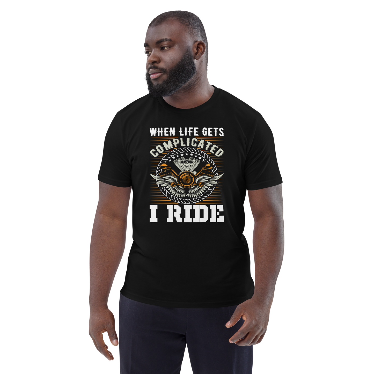 Unisex t-paita -  compicate life, I ride