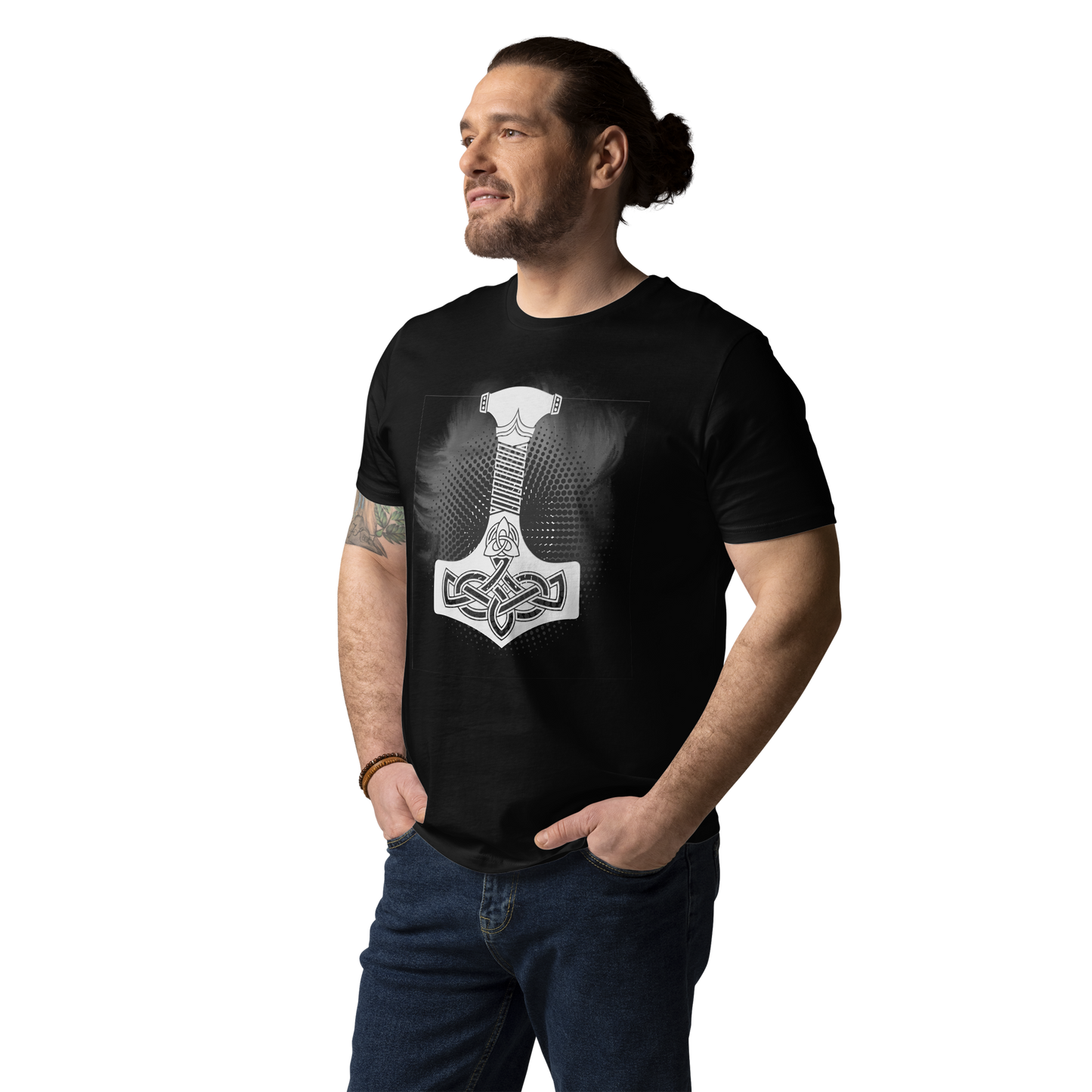 Unisex luomupuuvillainen t-paita thorin vasara