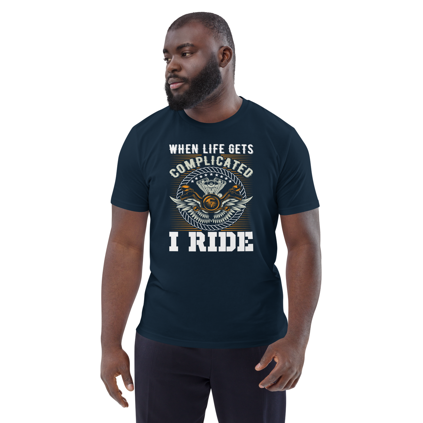 Unisex t-paita -  compicate life, I ride