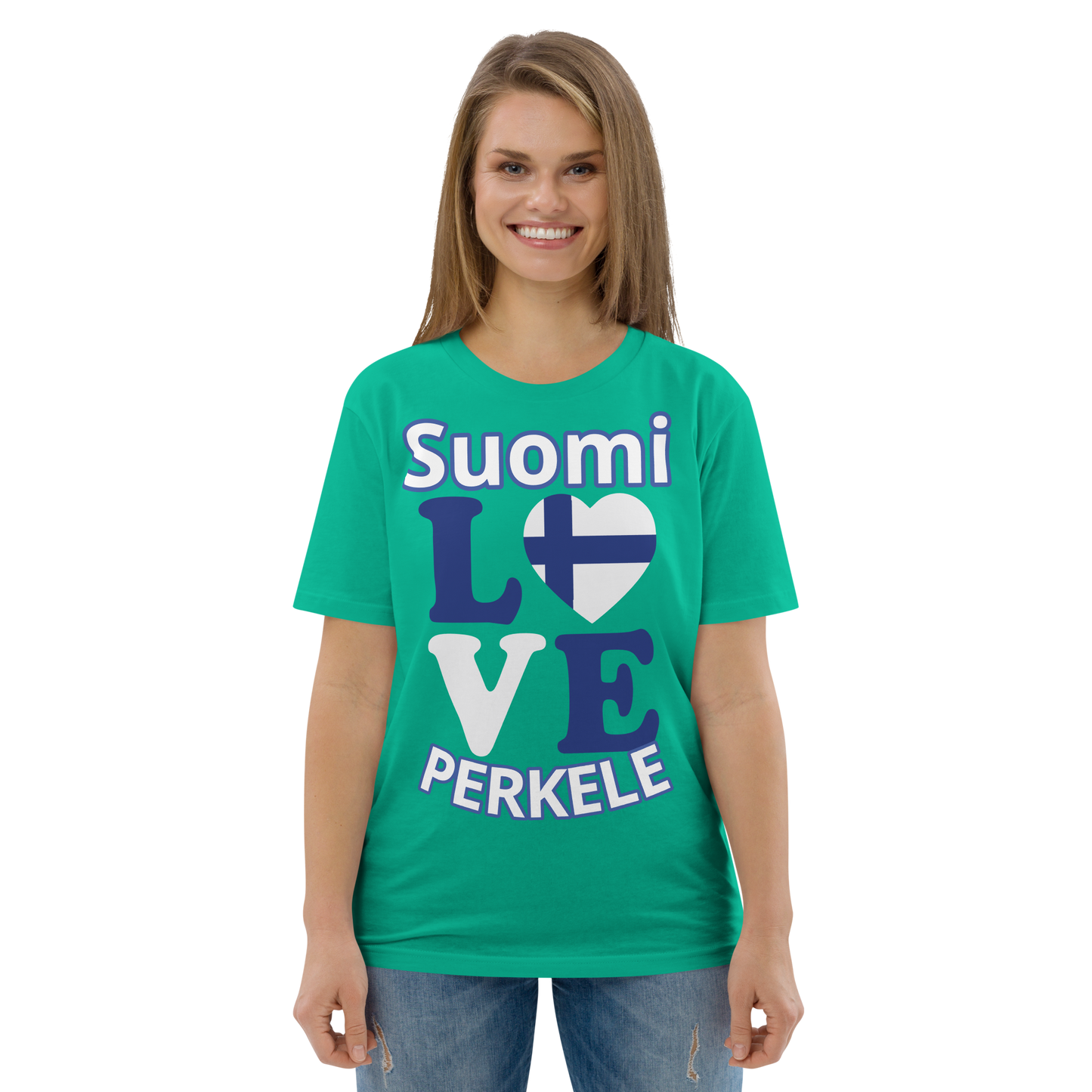 Unisex organic cotton t-shirt: live Finland