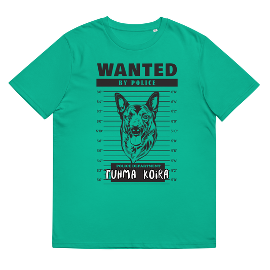 Unisex luomupuuvillainen t-paita - tuhma koira  malinois