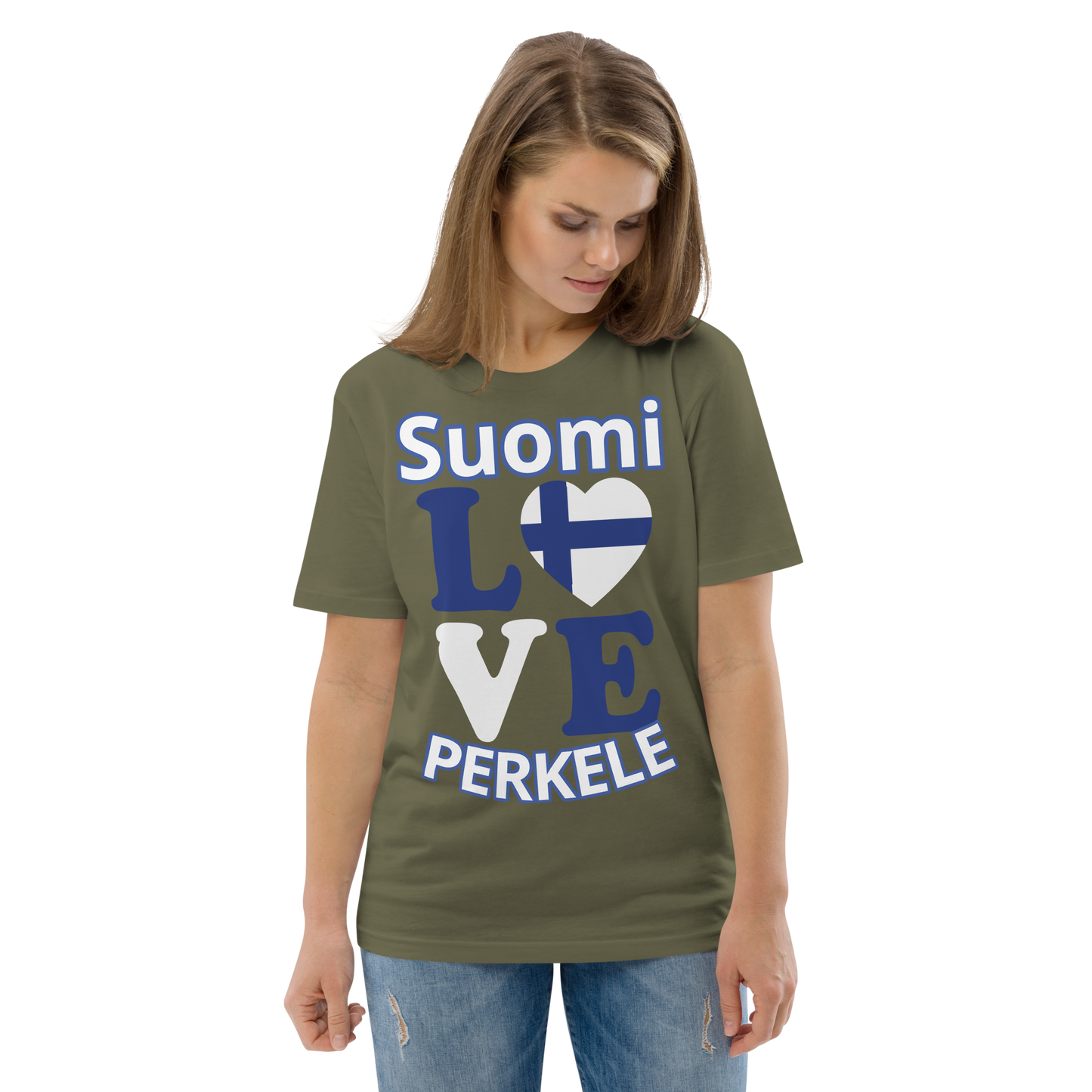 Unisex organic cotton t-shirt: live Finland