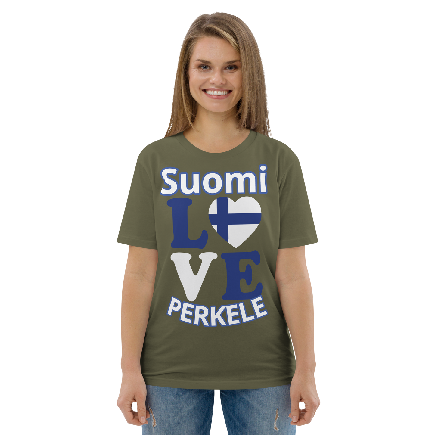 Unisex organic cotton t-shirt: live Finland