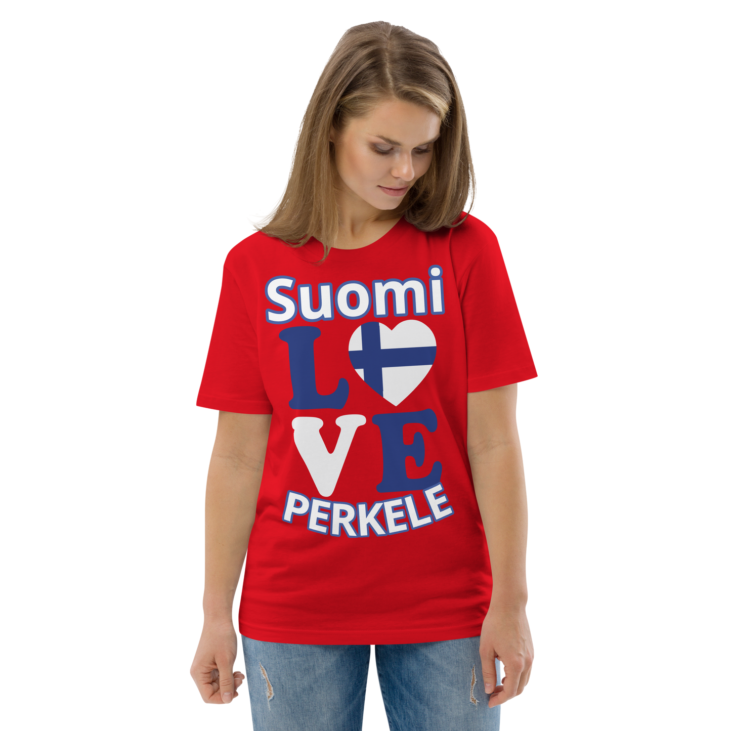 Unisex organic cotton t-shirt: live Finland