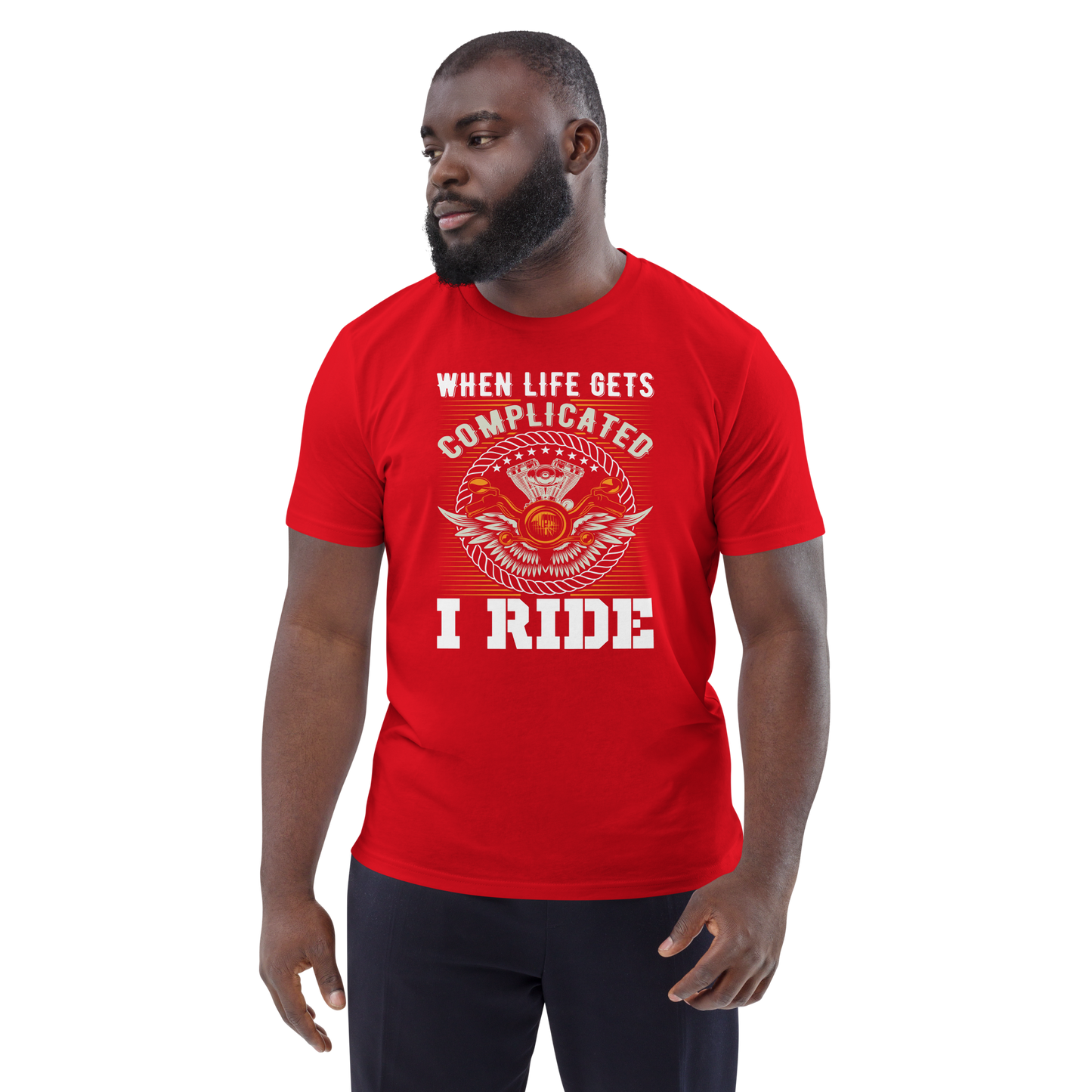 Unisex t-paita -  compicate life, I ride