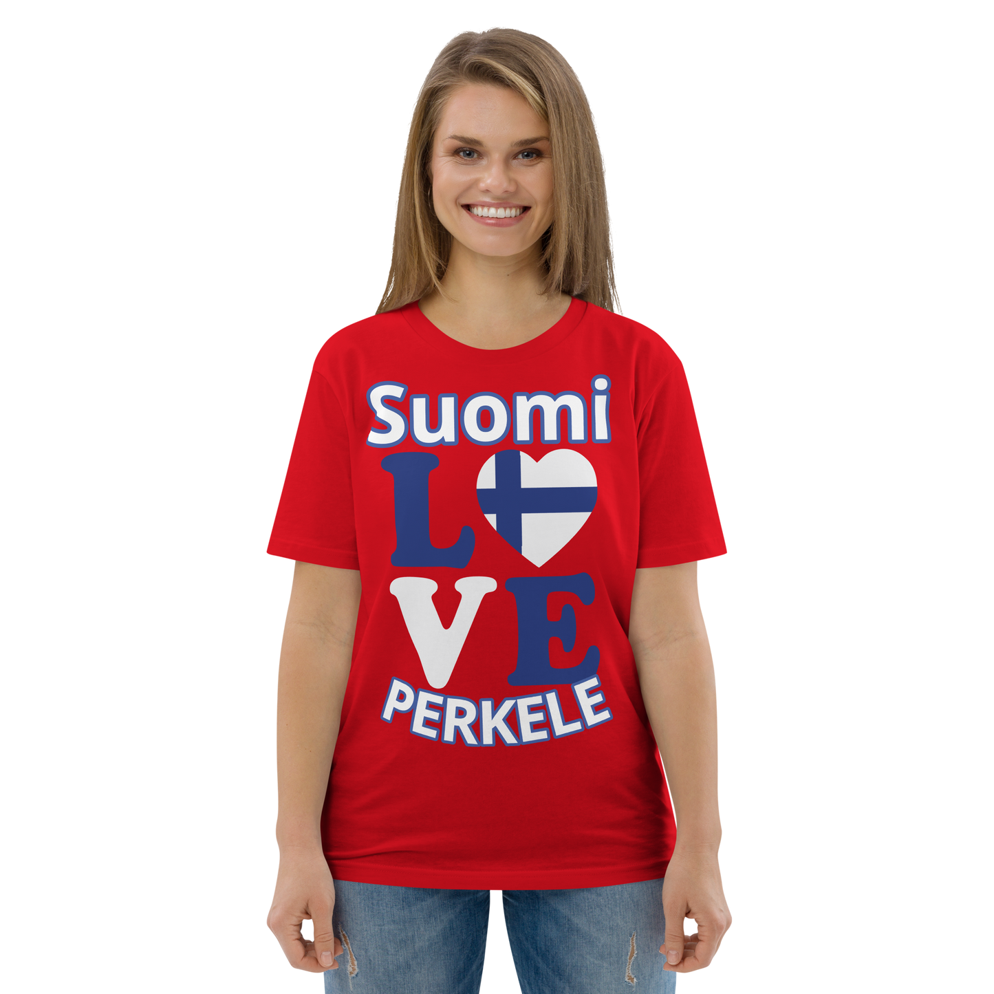 Unisex organic cotton t-shirt: live Finland