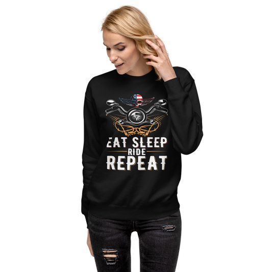 Unisex Premium Sweatshirt eat sleep repeat