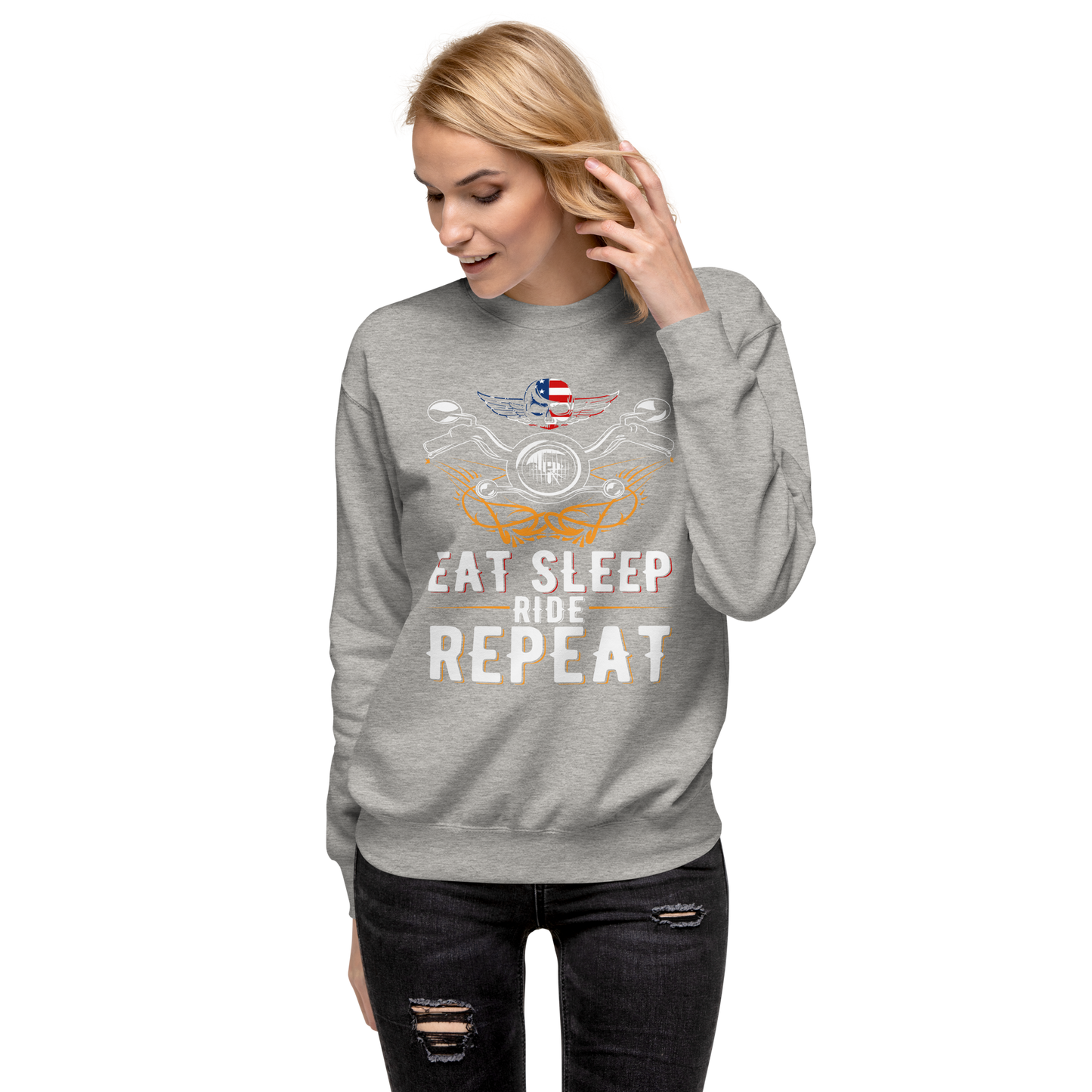 Unisex Premium Sweatshirt eat sleep repeat