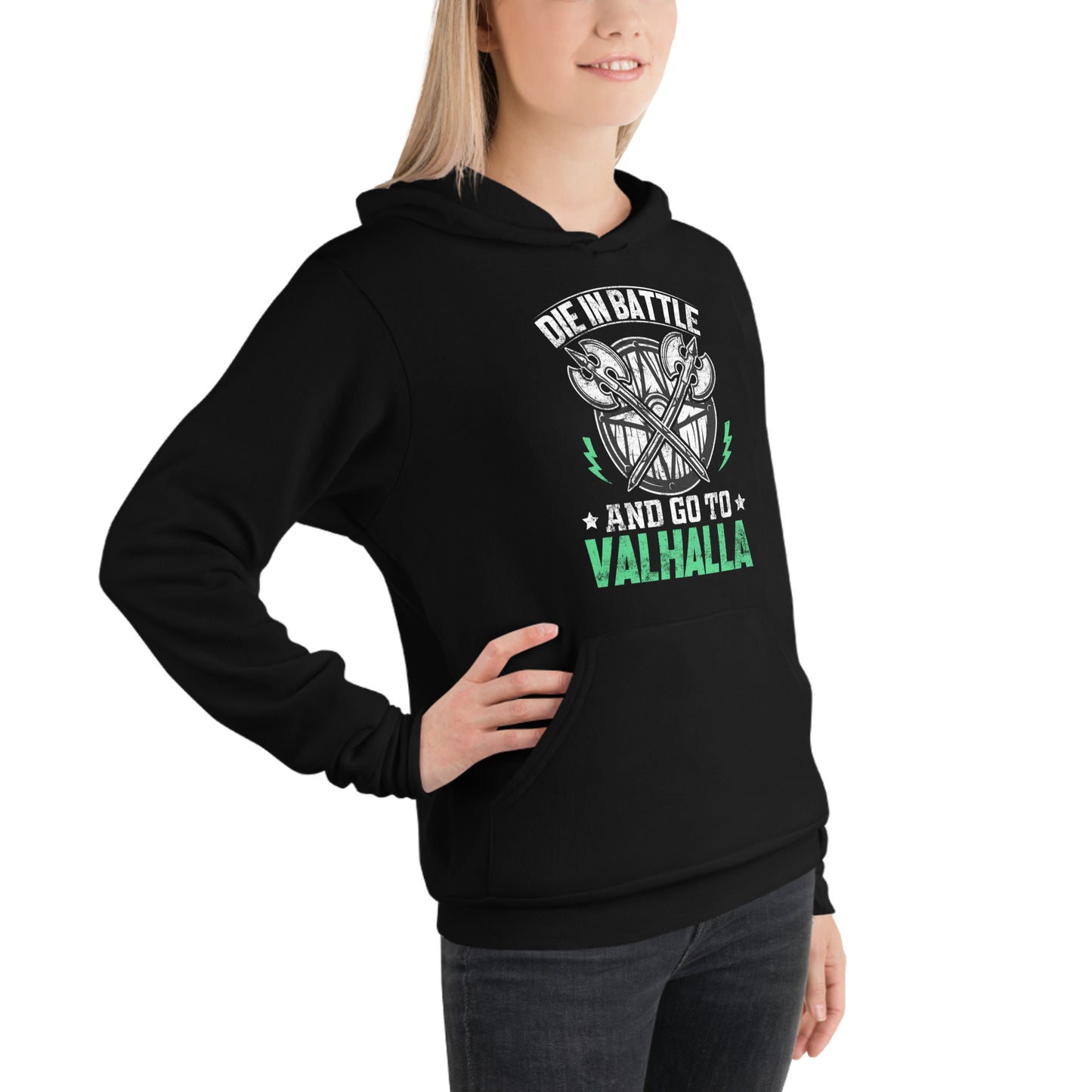 unisex hoodie in Valhalla