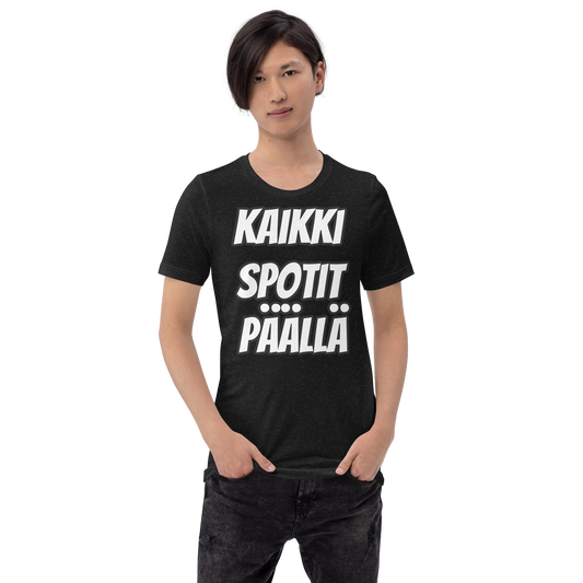 Unisex t-paita - kaikki spotit päällä