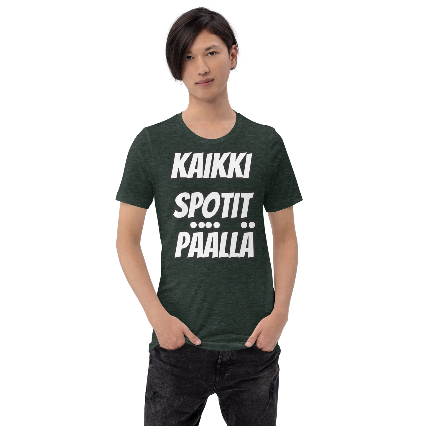 Unisex t-paita - kaikki spotit päällä