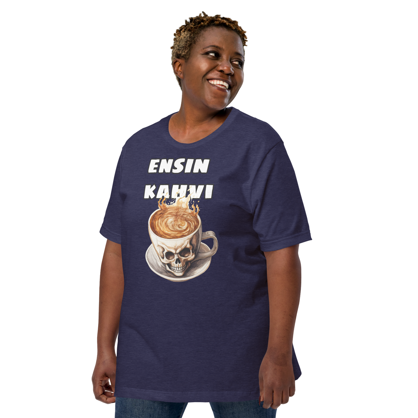 Unisex t-paita - ensin kahvi