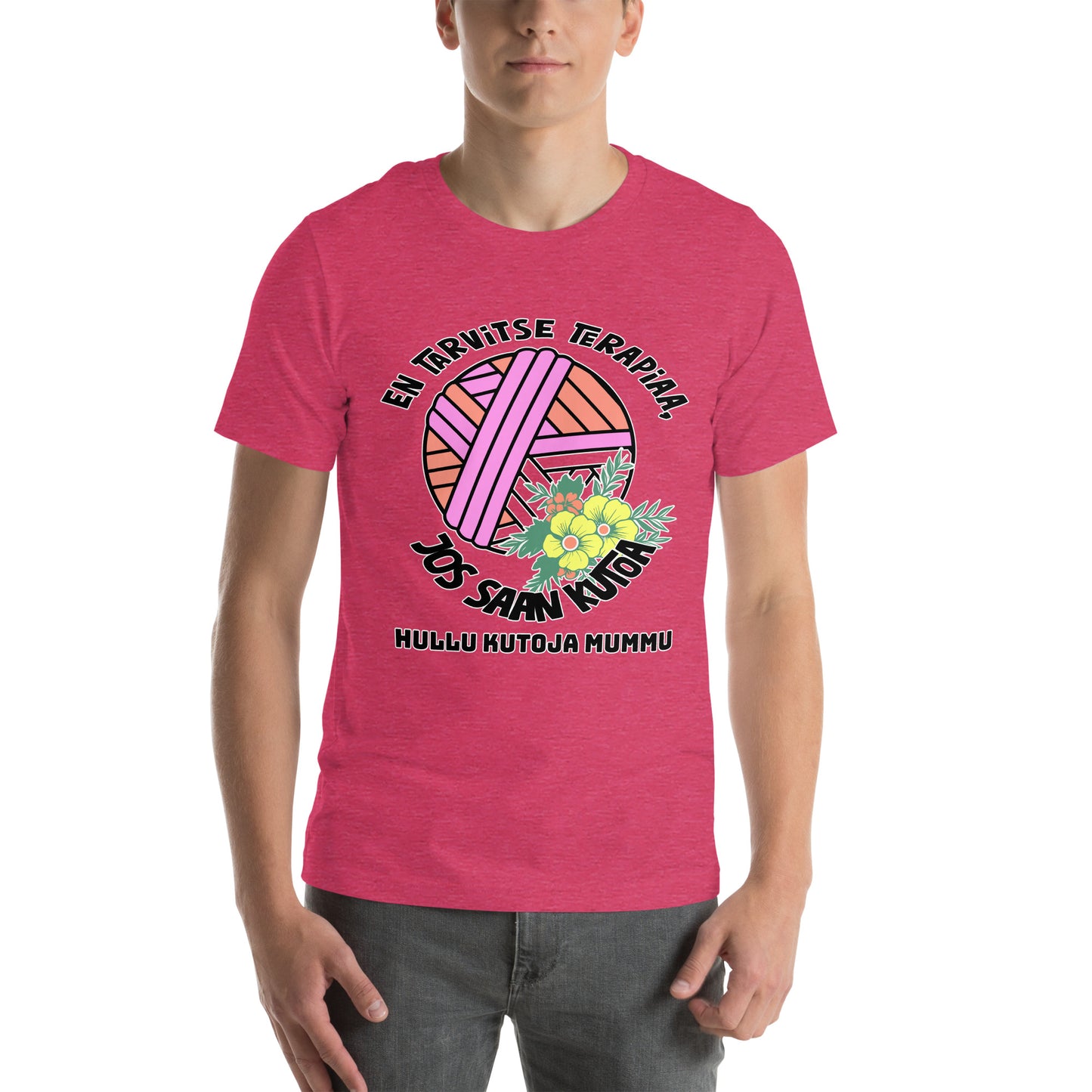 Unisex t-shirt: I don't need therapy if only I can weave + more text