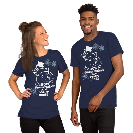 Unisex t-shirt how snowflakes are made