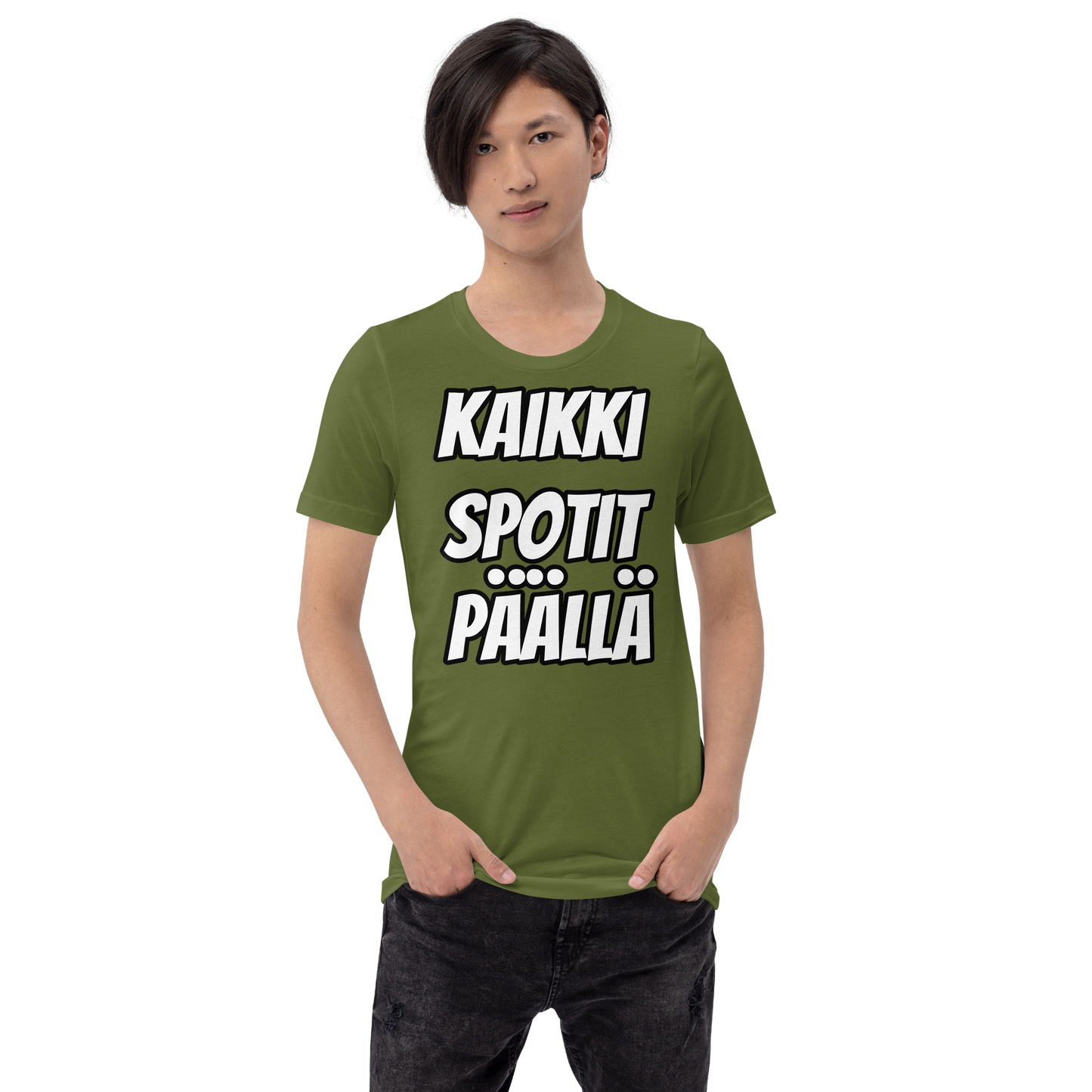 Unisex t-paita - kaikki spotit päällä