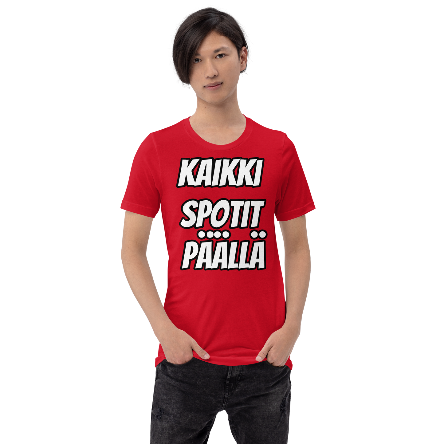 Unisex t-paita - kaikki spotit päällä