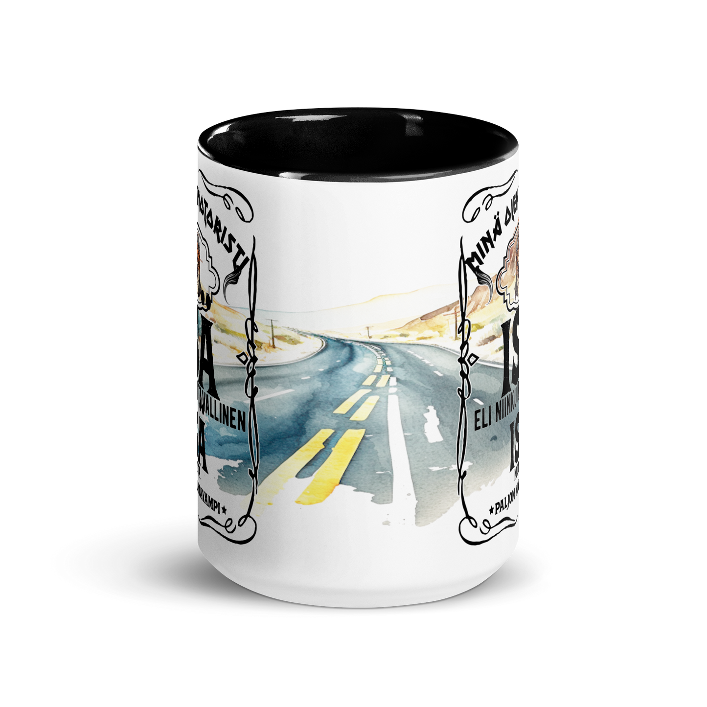 Mug with colors - a more powerful motorcyclist father